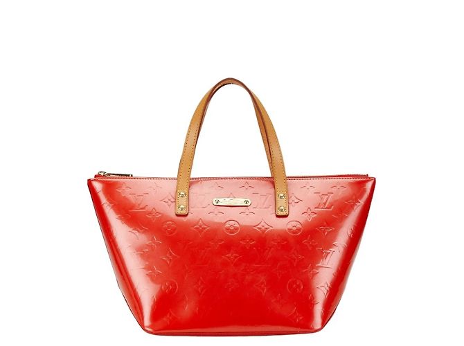 Bolsa Louis Vuitton Monogram Vernis Bellevue PM Vermelho