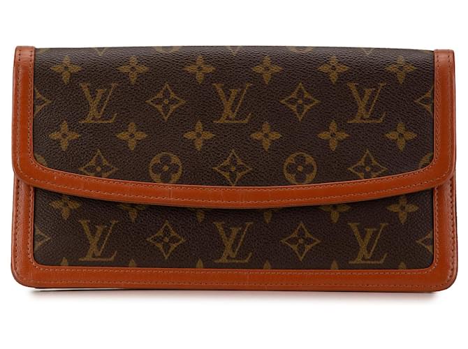 Pochette Dame PM Monograma Marrom Louis Vuitton Lona  ref.1631886