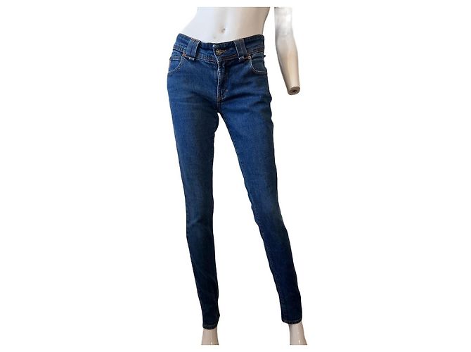 Jeans Skinny Blu John Galliano