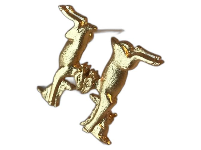 Broche Hermès, "Abécédaire dos Animais" Dourado