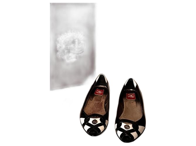 Autre Marque Ballet flats Black Leather  ref.1632358