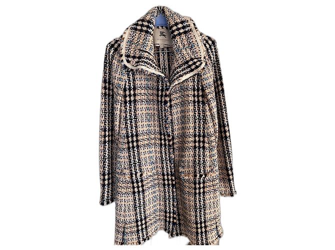 Burberry wool peacoat Beige Eggshell Light brown Light blue Dark blue