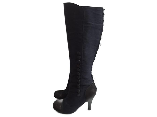 Stivali LANVIN T.EU 38 Tessuto Blu