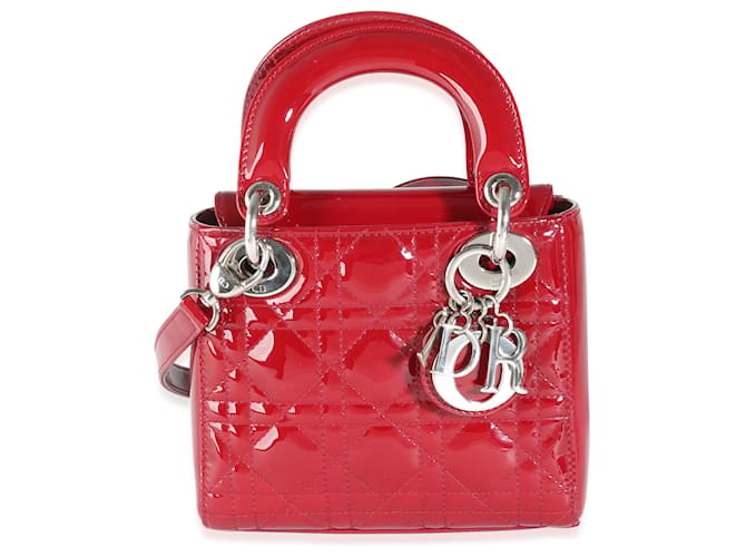 Red mini lady dior sale