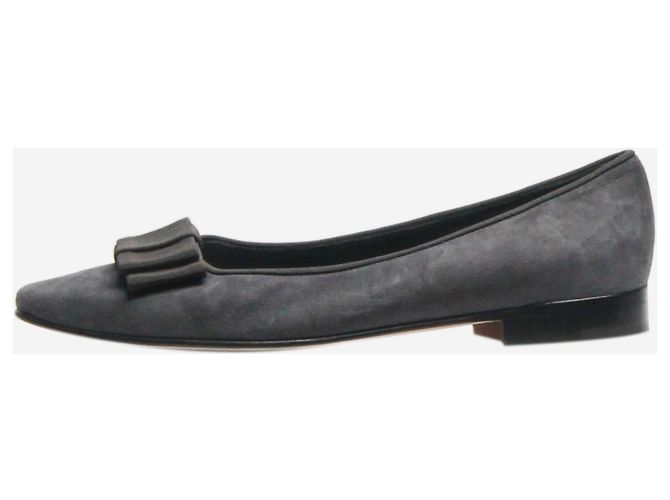 Manolo Blahnik Dark grey suede ballet flats - size EU 36