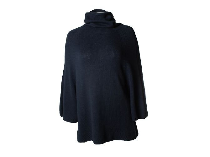 Theory Theorie, blauer Strickrollkragenpullover 