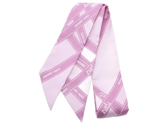 Hermès Hermes Twilly Bordeaux Scarf in Purple Silk  ref.1634571