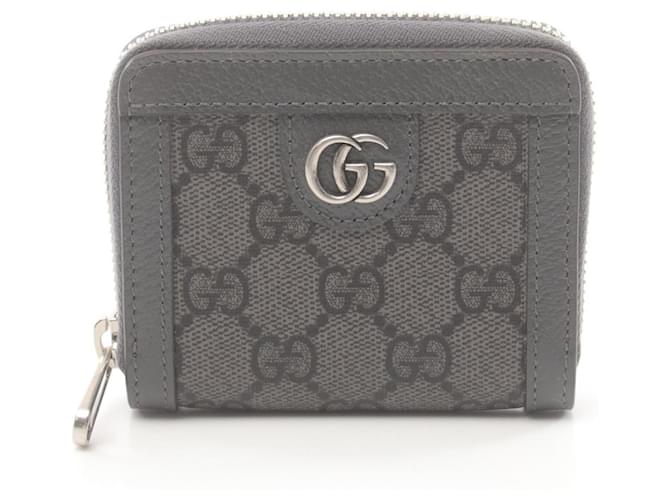 Ophidia Gucci GG Supreme Bi-Fold Wallet Brown Cloth  ref.1634622
