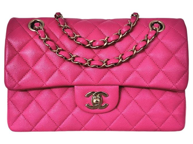 CHANEL timeless classic double flap bag caviar pink 2.55