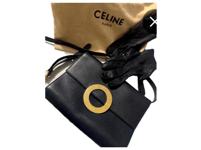 All Soft Bolsa de mão Céline M09 em couro azul marinho Azul escuro