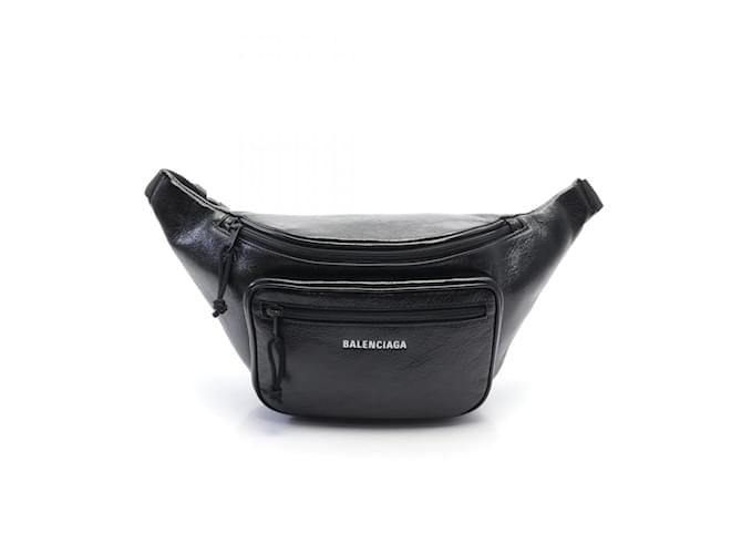 Balenciaga Black Leather Fanny Pack