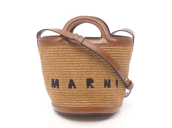 MARNI ブラウン TROPICALIA BASKET BAG SMALL 【公式通販】