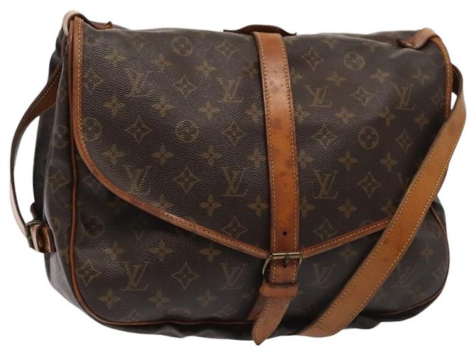 LOUIS VUITTON Bolsa de Ombro Monogram Saumur 35 M42254 LV Auth ki4838 Monograma