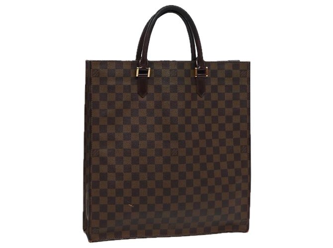 LOUIS VUITTON Sac Plat Damier Ebene N51140 Auth LV 88692