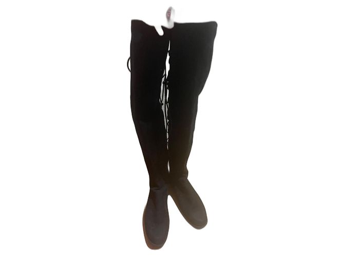 Autre Marque Stivali alti Arche in pelle e nubuck neri Nero