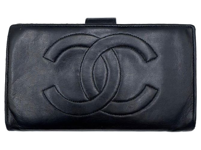 Trendy CC Chanel CC Lambskin Wallet Black