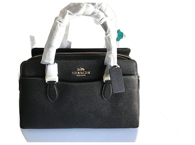 Sac à main Coach Darcy Carryall en cuir noir