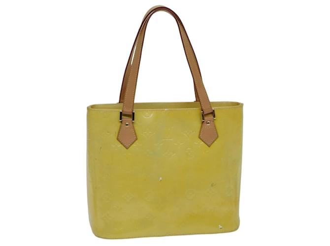 LOUIS VUITTON Monogram Vernis Houston Hand Bag Gris M91053 LV Auth 