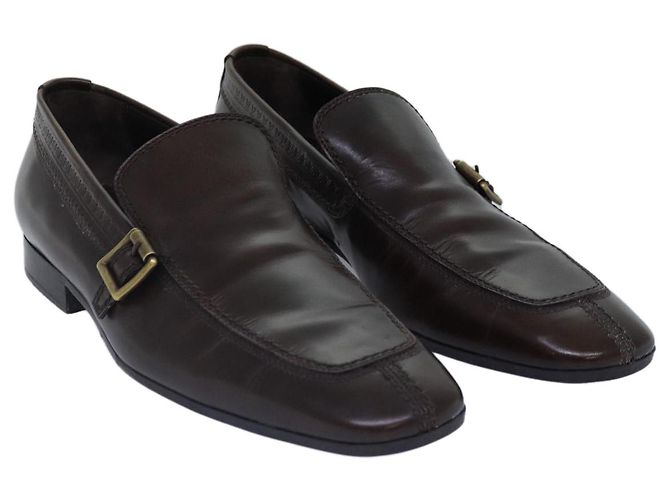 Chaussures LOUIS VUITTON en cuir 7 marron LV Auth bs17139