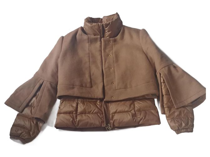Elisabetta Franchi down jacket camel