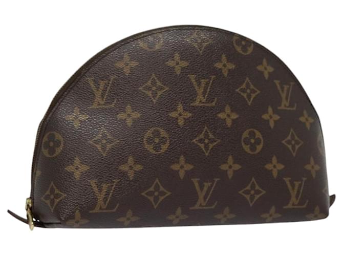 LOUIS VUITTON Monogram Trousse Demi Ronde Cosmetic Pouch M47520 LV Auth 90331 Cloth  ref.1638384