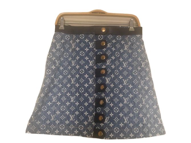 Louis Vuitton Minirock Blau