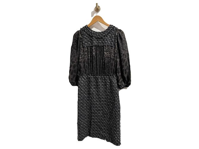 DOLCE & GABBANA Kleider T.IT 44 Wolle Schwarz