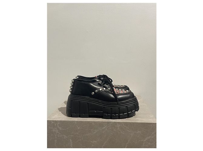 MIU MIU Mules & clogs T.EU 37.5 Leather Black