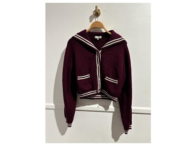 PAUL & JOE Strickwaren T.International M Wolle Bordeaux