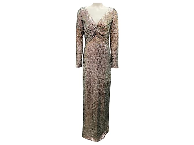 Autre Marque St. John Metallic Fall 2023 Sequined Gown / Formal Dress Polyester  ref.1638867