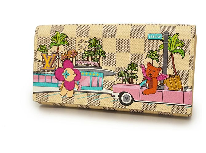Vivienne Langer Geldbeutel Louis Vuitton Damier Azur Weiß