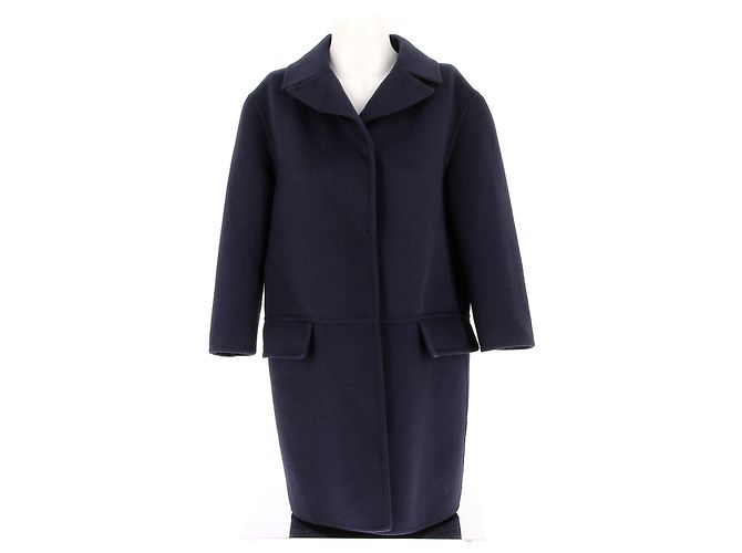 Prada coats T.IT 38 Wool Navy blue