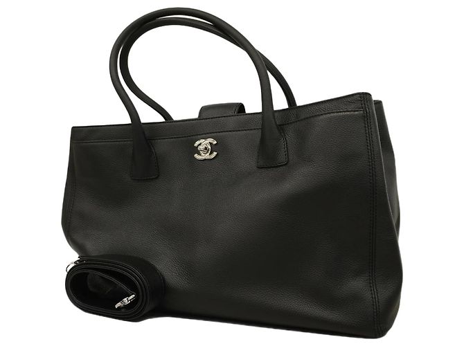 Executive Bolsa tote de couro Chanel Preto