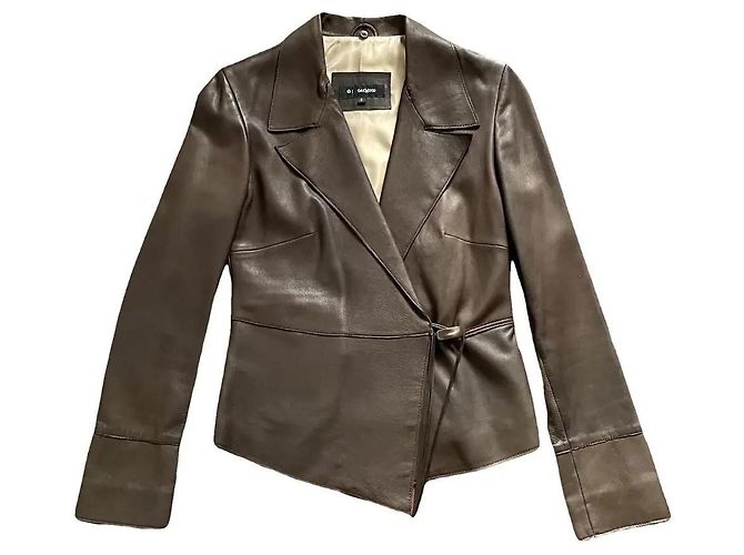 Giacca in pelle marrone Oakwood