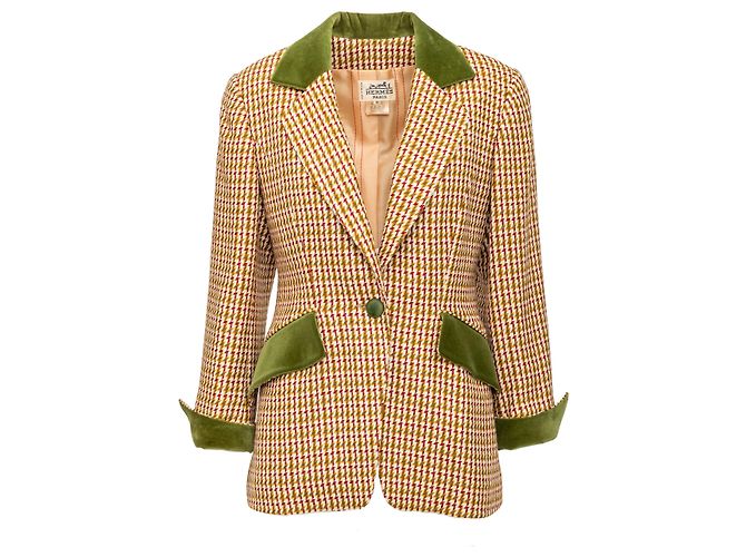 Trim Hermès Houndstooth Jacket Multiple colors