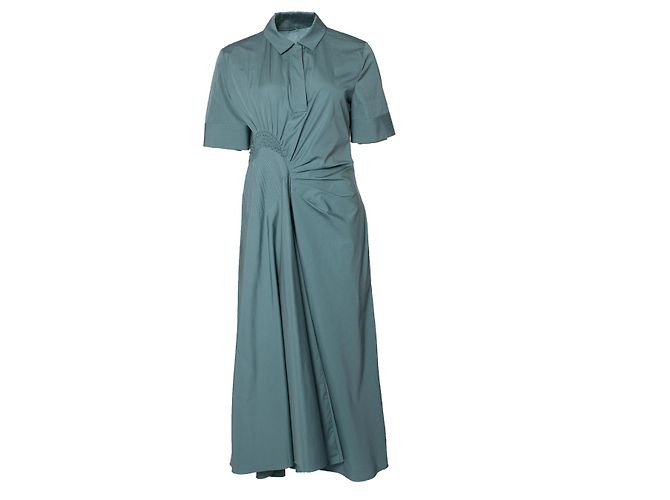 Vestido maxi Jil Sander con detalle arrugado Verde