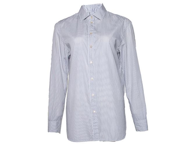 Camicia a righe Saint Laurent Blu