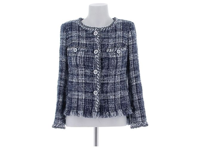 CHANEL  Jackets T.FR 34 Polyester Navy blue