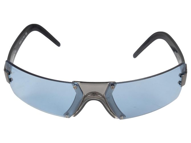 Chanel Shield Sunglasses - '90s Blue