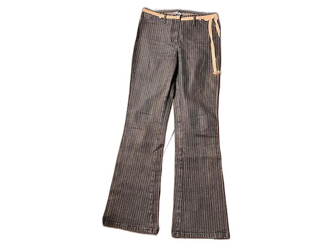 Jeans Byblos Blu a rayas de tenis naranja chocolate