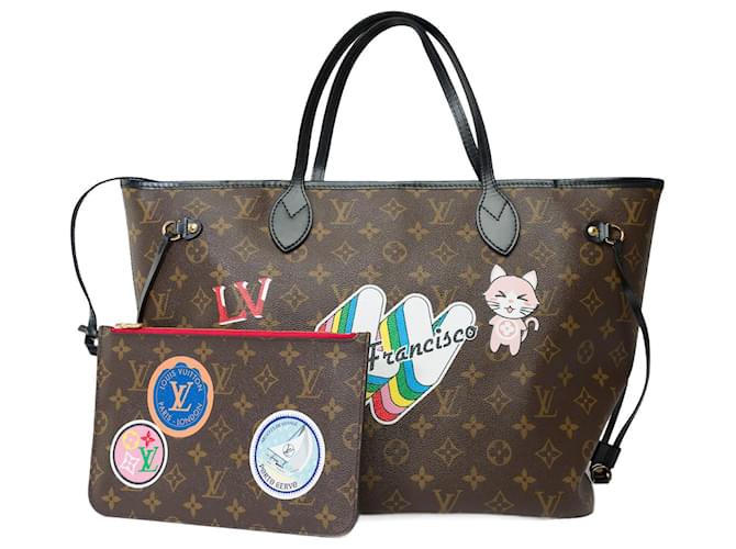 LOUIS VUITTON Neverfull Bag in Brown Canvas 102126 Cloth ref.1642525 Joli Closet