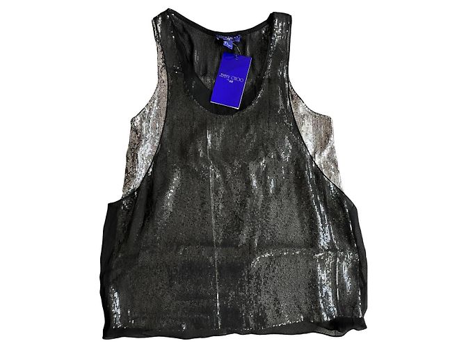 Jimmy Choo x H&M Sequin Top Black Silvery