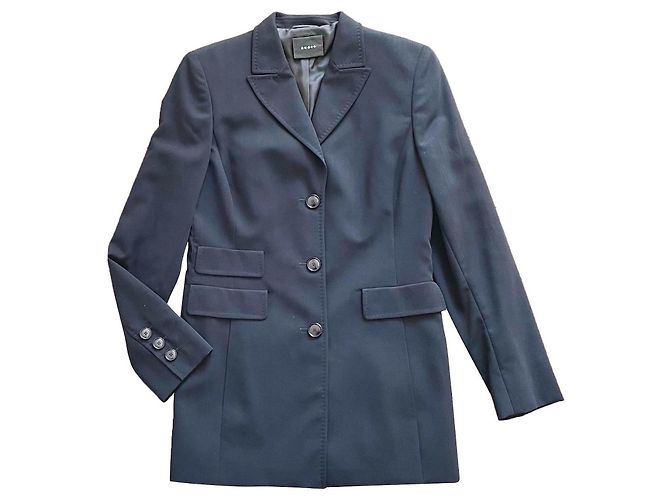 Akris Navy Blue Wool Blazer