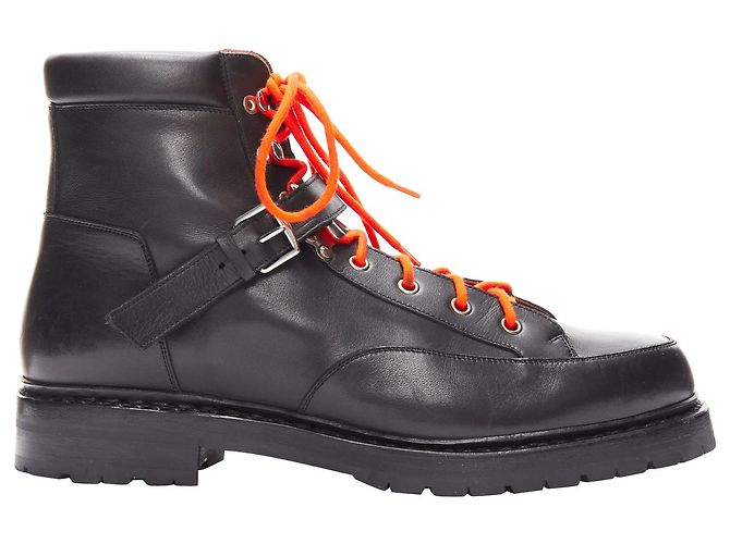 Hermès HERMES black smooth leather boots