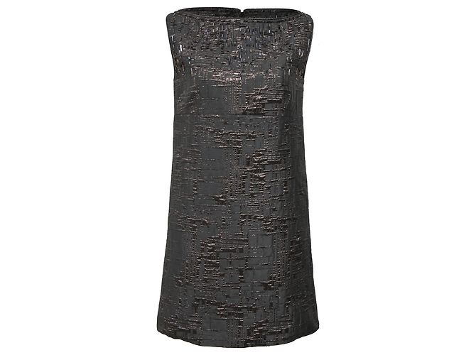 Abito shift mini impreziosito in poliestere nero Dsquared2