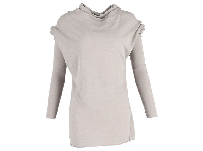 Rick Owens Draped Top in Grey Wool