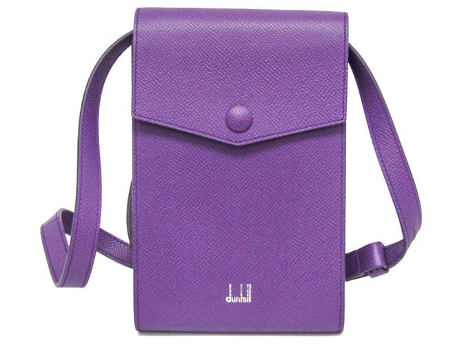 Alfred Dunhill Dunhill CADOGAN Mini Bolsa de Ombro Roxo