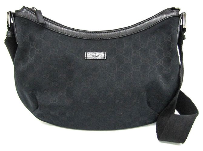 Borsa a Spalla Gucci GG Canvas Nero