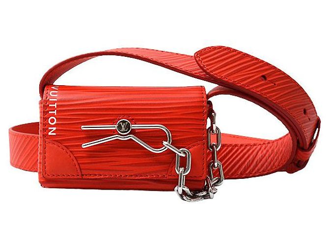 Borsa a spalla Steamer Epi Louis Vuitton Rosso