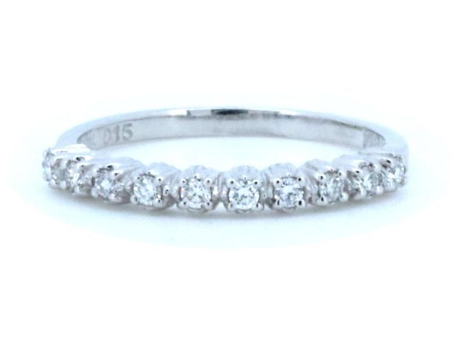 Autre Marque Ahkah Half Eternity Au750 Diamantring Weiß